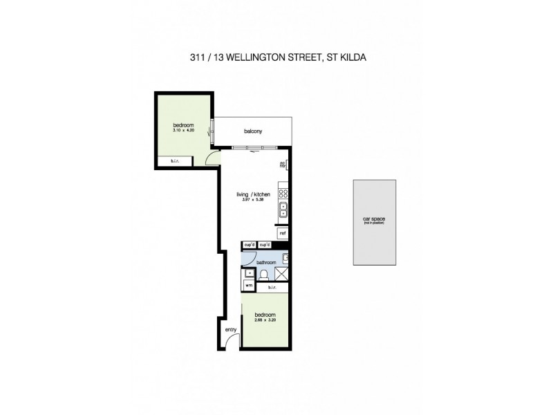 311/13 Wellington Street, St Kilda VIC 3182 Floorplan
