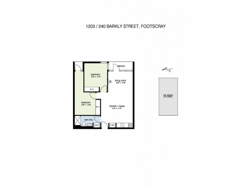 1203/240 Barkly Street, Footscray VIC 3011 Floorplan