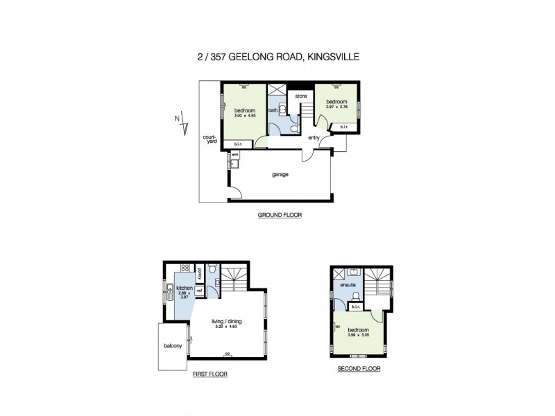 2/357 Geelong Road, Kingsville VIC 3012 Floorplan