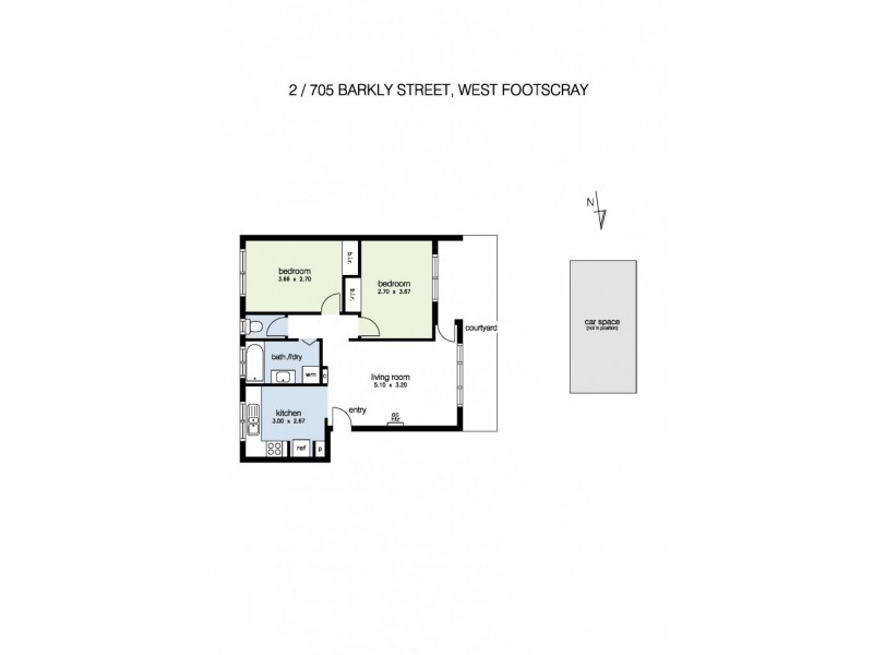 2/705 Barkly Street, West Footscray VIC 3012 Floorplan