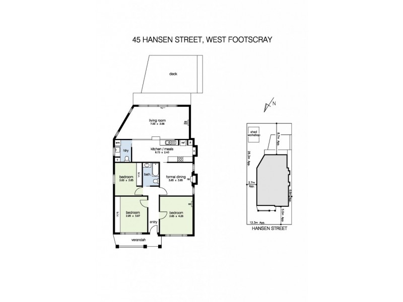 45 Hansen Street, West Footscray VIC 3012 Floorplan