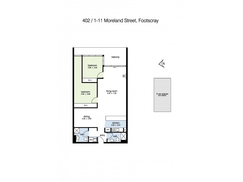 402/1-11 Moreland Street, Footscray VIC 3011 Floorplan