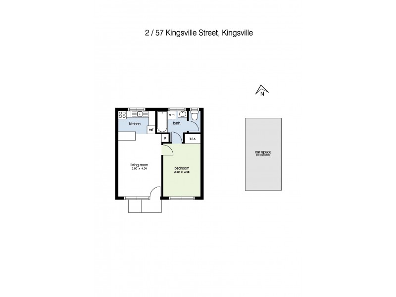 2/57 Kingsville Street, Kingsville VIC 3012 Floorplan