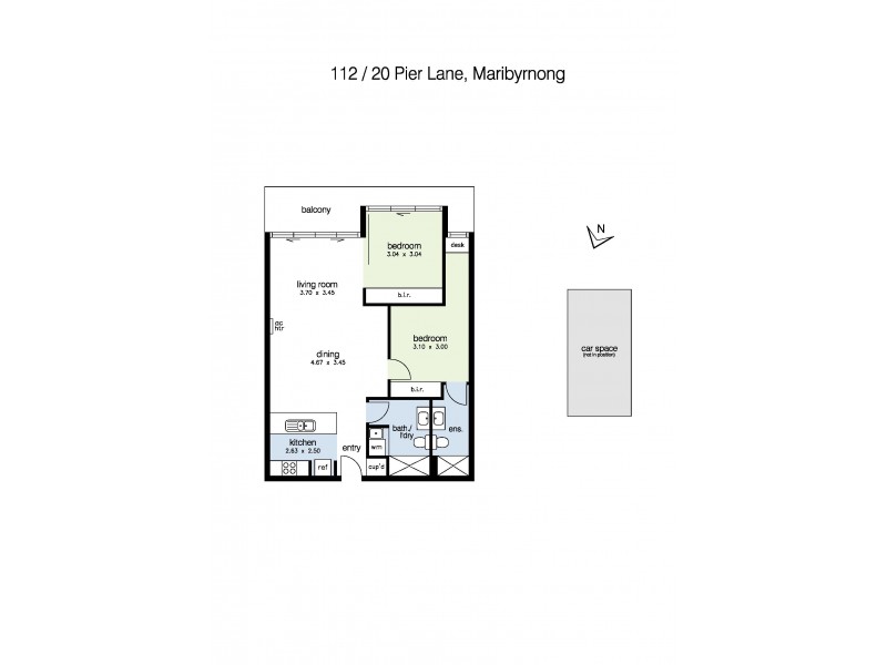 112/20 Pier Lane, Maribyrnong VIC 3032 Floorplan