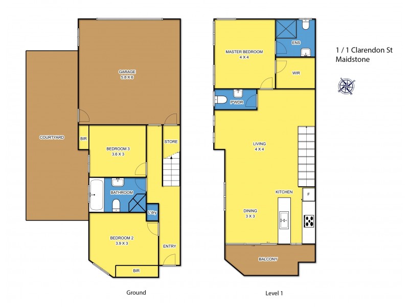 1/1 Clarendon Street, Maidstone VIC 3012 Floorplan