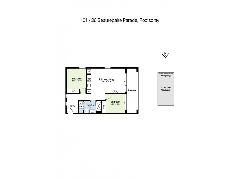 101/26 Beaurepaire Parade, Footscray VIC 3011 Floorplan