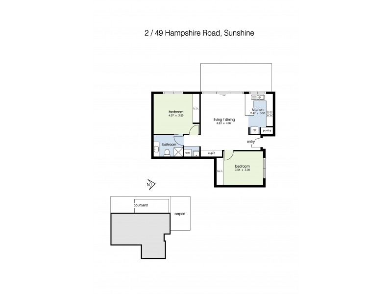 2/49 Hampshire Road, Sunshine VIC 3020 Floorplan
