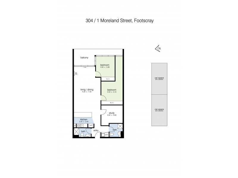 304/1 Moreland Street, Footscray VIC 3011 Floorplan