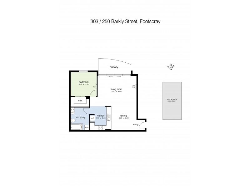 303/250 Barkly Street, Footscray VIC 3011 Floorplan