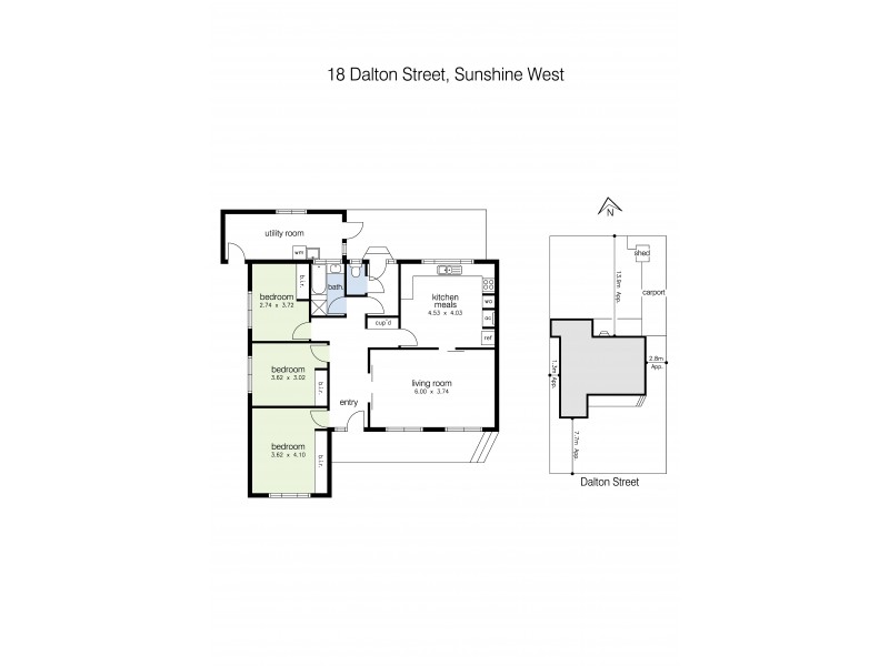 18 Dalton Street, Sunshine West VIC 3020 Floorplan
