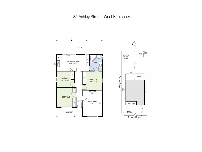 82 Ashley Street (Corner Essex St), West Footscray VIC 3012 Floorplan
