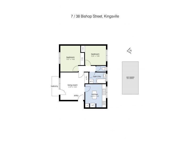 7/38 Bishop Street, Kingsville VIC 3012 Floorplan