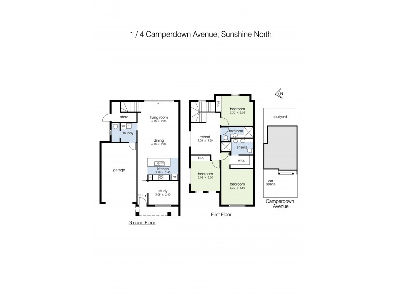 3/4 Camperdown Avenue, Sunshine North VIC 3020 Floorplan