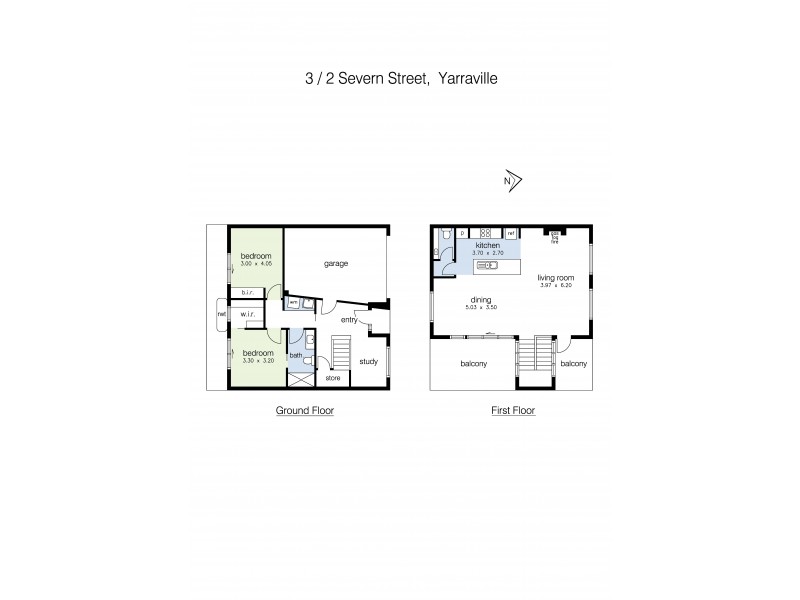 3/2 Severn Street, Yarraville VIC 3013 Floorplan