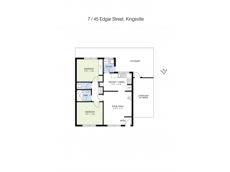 7/45 Edgar Street, Kingsville VIC 3012 Floorplan