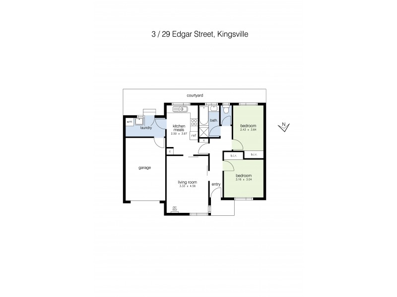 3/29 Edgar Street, Kingsville VIC 3012 Floorplan