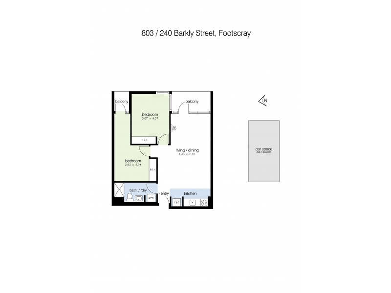 803/240 Barkly Street, Footscray VIC 3011 Floorplan