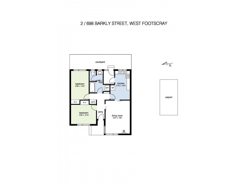 2/698 Barkly Street, West Footscray VIC 3012 Floorplan