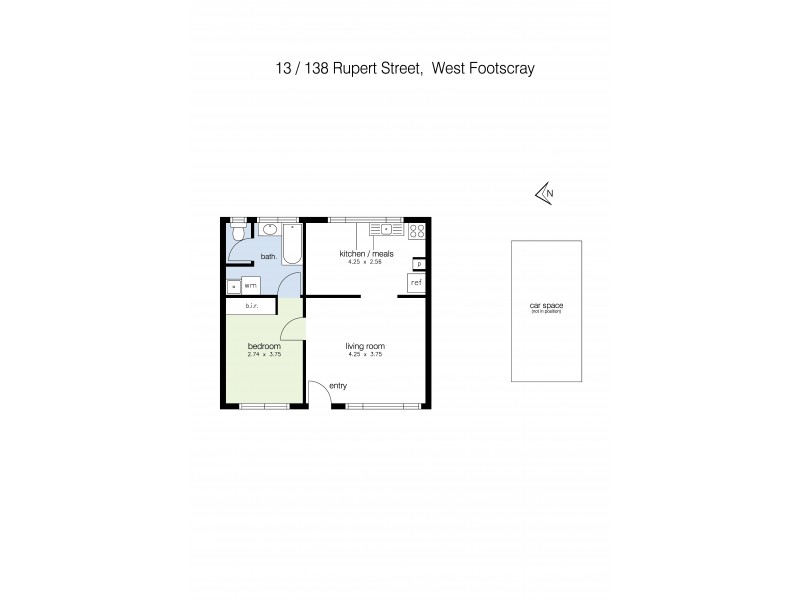 13/138 Rupert Street, West Footscray VIC 3012 Floorplan