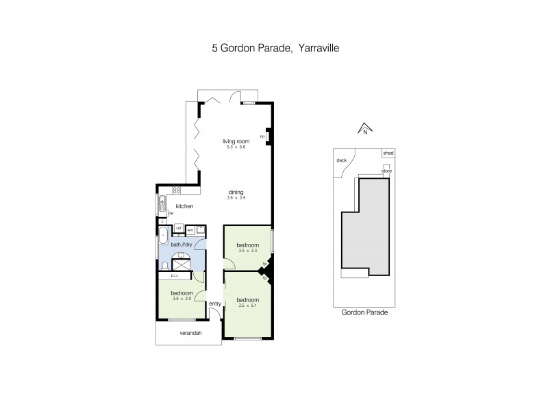 5 Gordon Parade, Yarraville VIC 3013 Floorplan