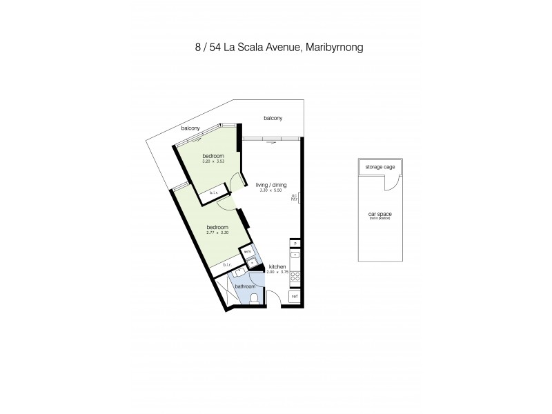 8/54 La Scala Avenue, Maribyrnong VIC 3032 Floorplan
