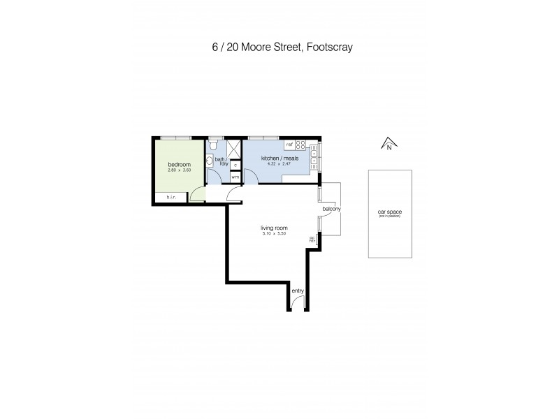 6/20 Moore Street, Footscray VIC 3011 Floorplan