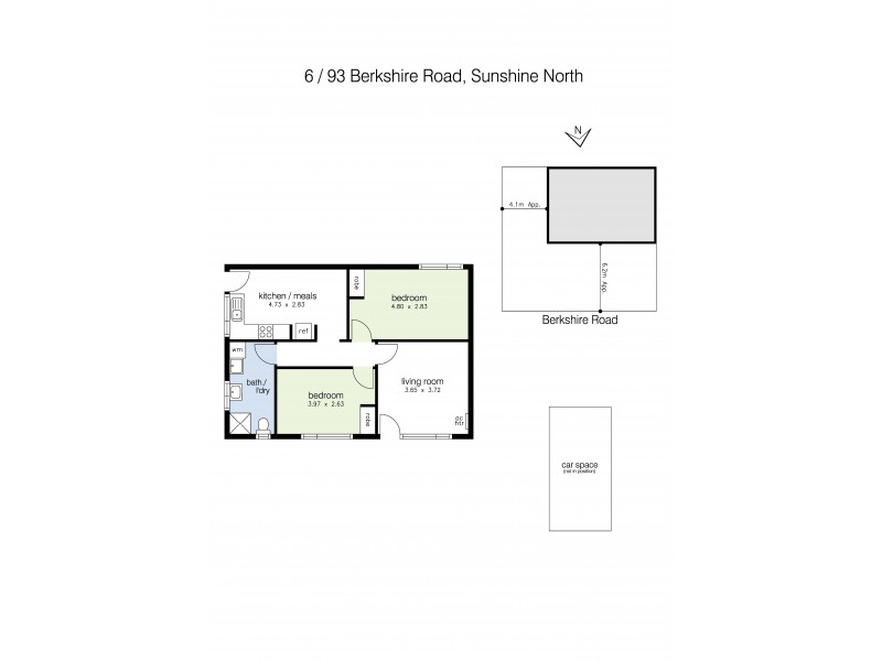 6/93 Berkshire Road, Sunshine North VIC 3020 Floorplan