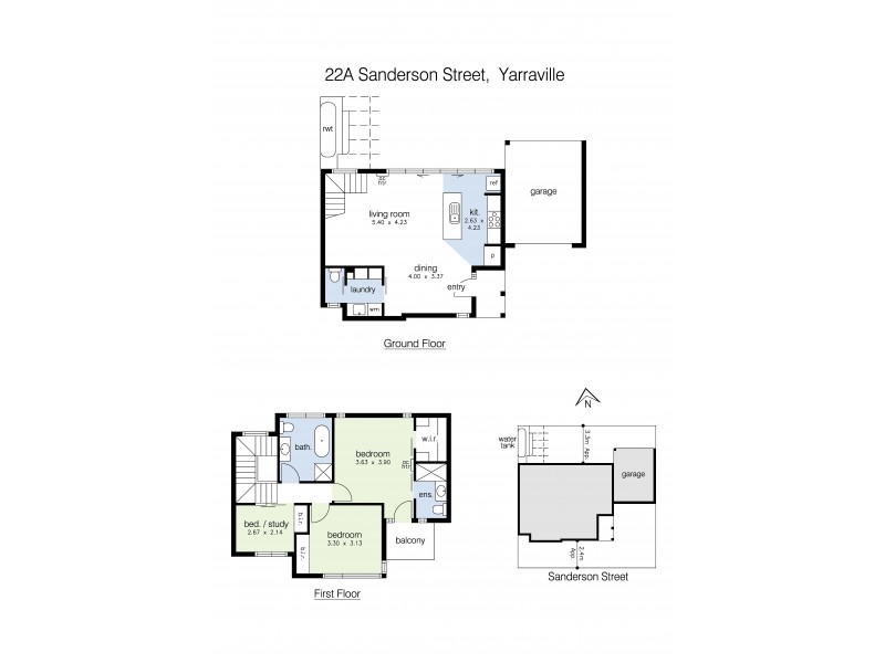 22A Sanderson Street, Yarraville VIC 3013 Floorplan