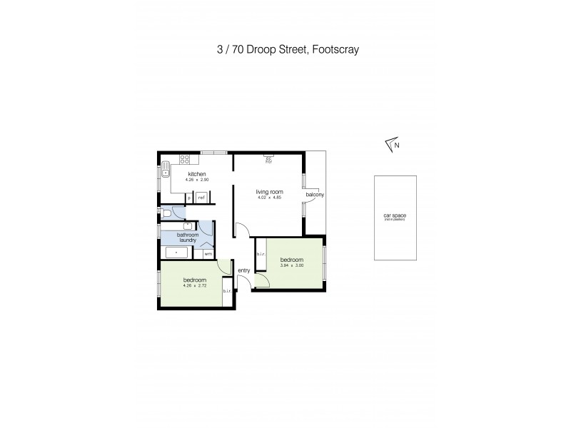 3/70 Droop Street, Footscray VIC 3011 Floorplan