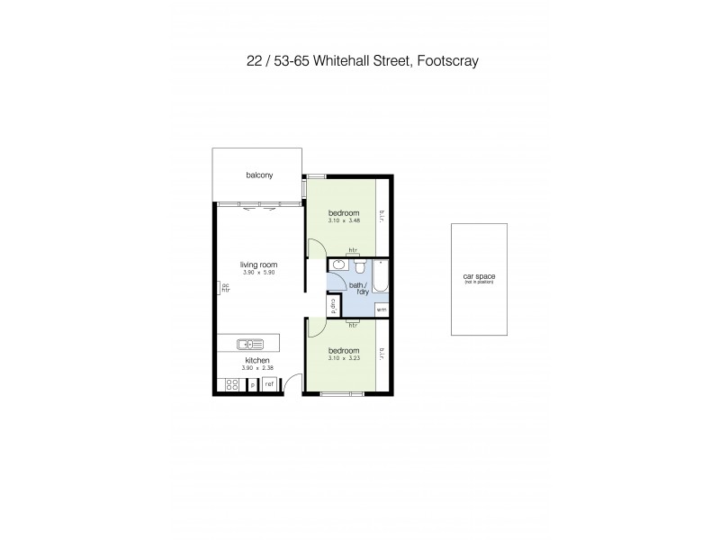 22/53 Whitehall Street, Footscray VIC 3011 Floorplan