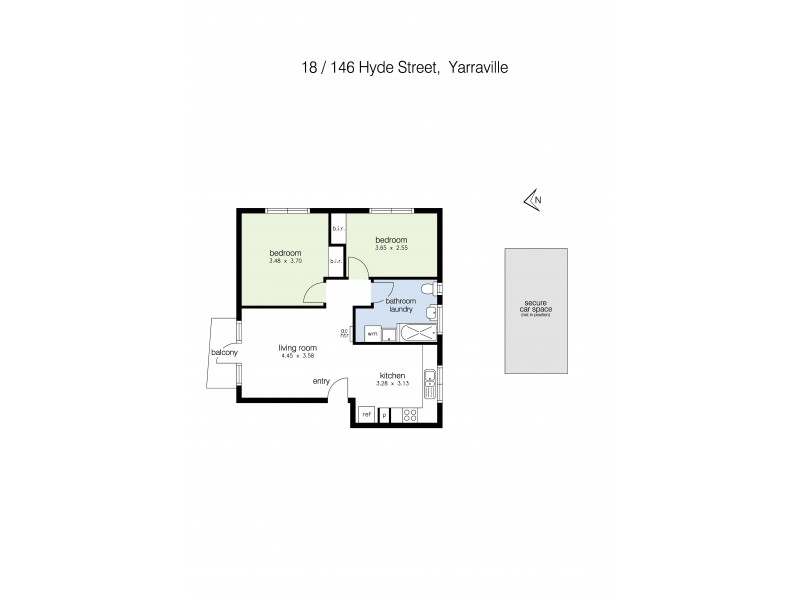 18/146 Hyde Street, Yarraville VIC 3013 Floorplan