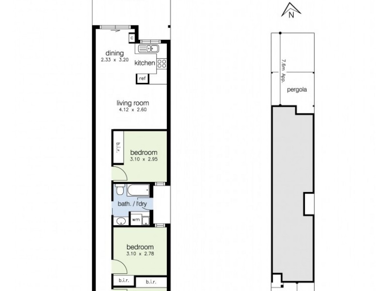 2/86A Alma Street, West Footscray VIC 3012 Floorplan