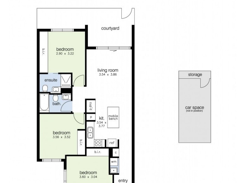 121/77 Hobsons Road, Kensington VIC 3031 Floorplan