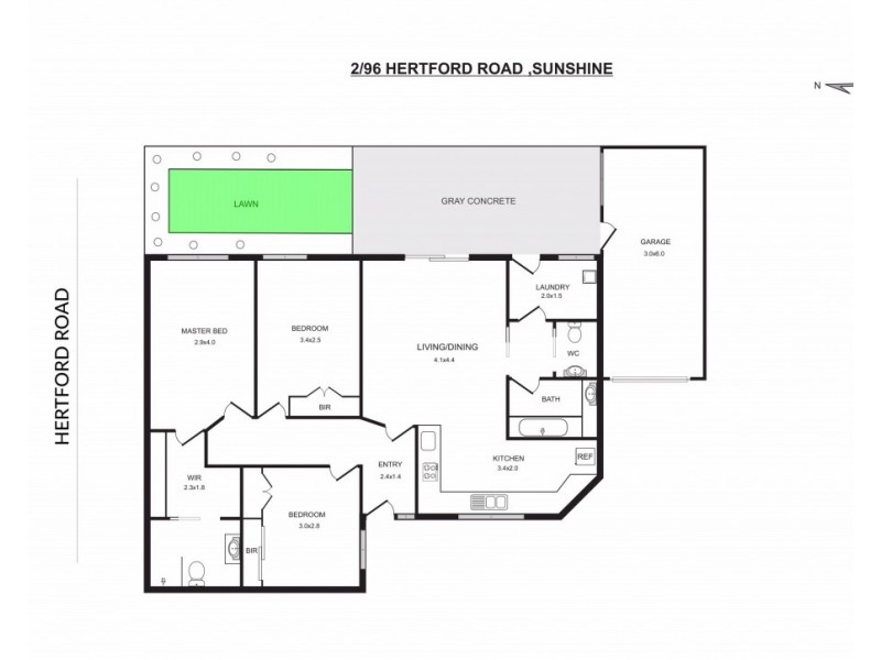 2/96 Hertford Road, Sunshine VIC 3020 Floorplan