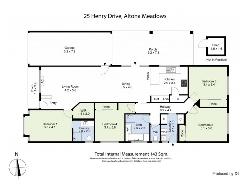 25 Henry Drive, Altona Meadows VIC 3028 Floorplan