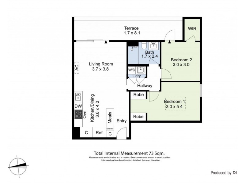206/46 Fehon Street, Yarraville VIC 3013 Floorplan