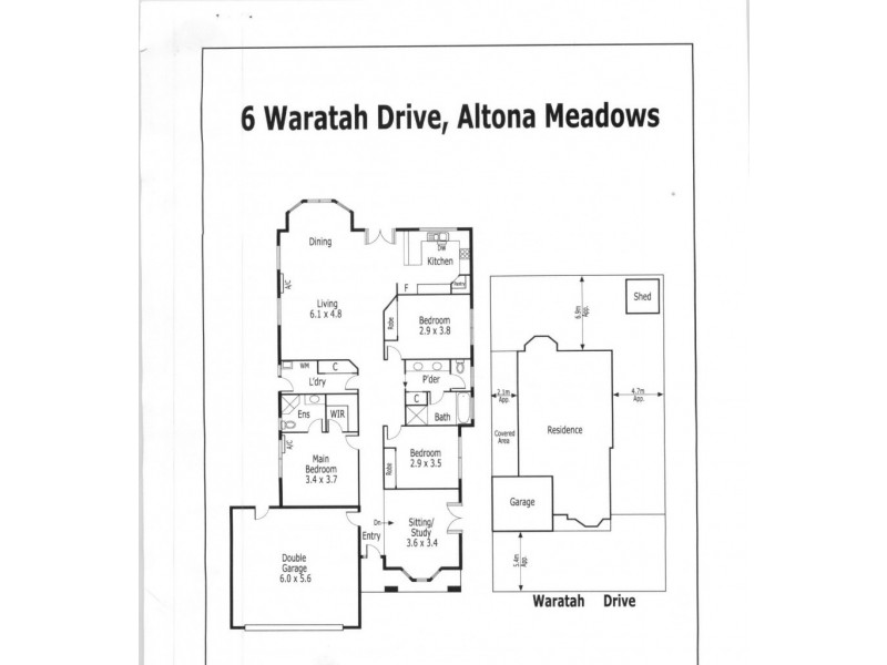 6 Waratah Drive, Altona Meadows VIC 3028 Floorplan