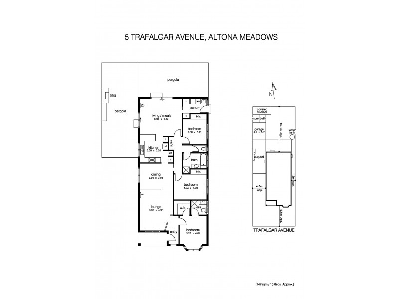 5 Trafalgar Avenue, Altona Meadows VIC 3028 Floorplan
