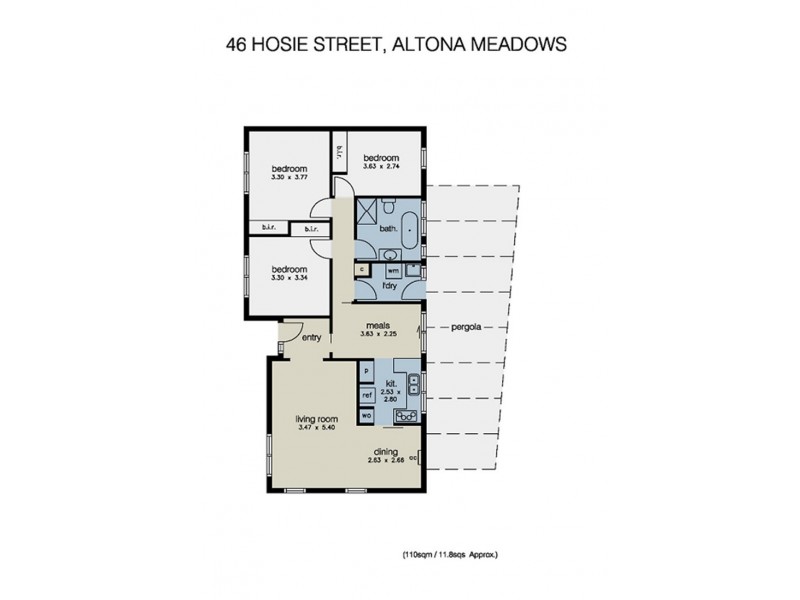 46 Hosie Street, Altona Meadows VIC 3028 Floorplan