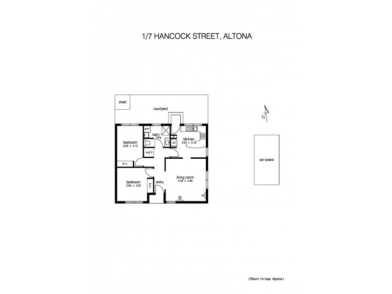 1/7 Hancock Street, Altona VIC 3018 Floorplan
