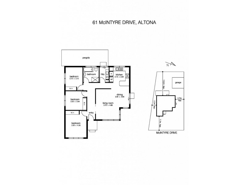 61 McIntyre Drive, Altona VIC 3018 Floorplan