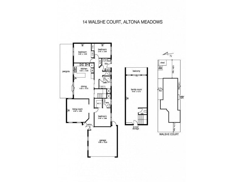 14 Walshe Court, Altona Meadows VIC 3028 Floorplan