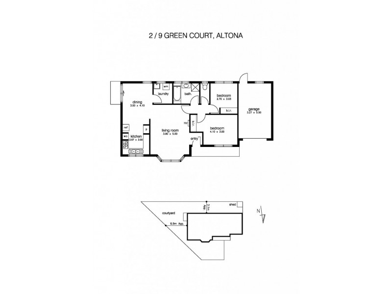2/9 Green Court, Altona VIC 3018 Floorplan