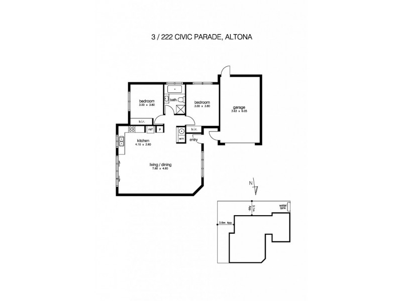 3/222 Civic Parade, Altona VIC 3018 Floorplan