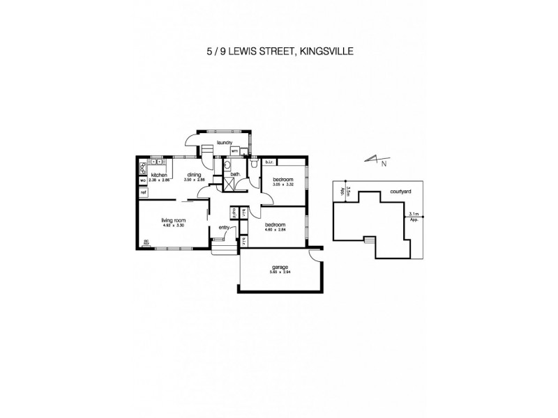 5/9 Lewis Street, Kingsville VIC 3012 Floorplan