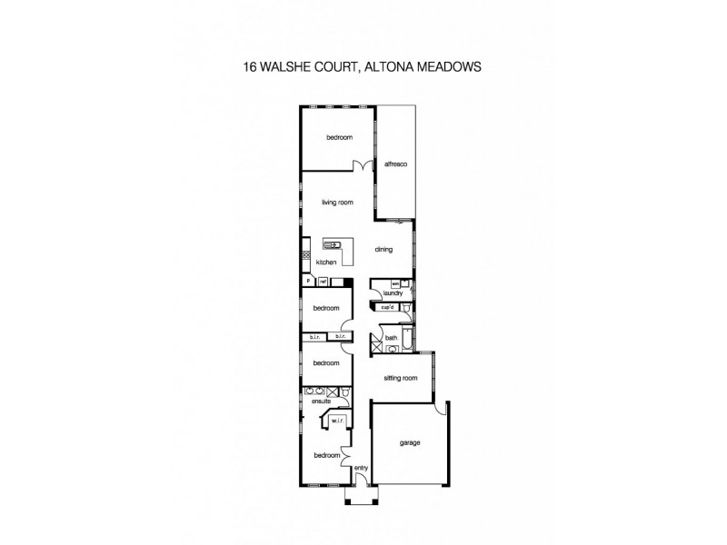 16 Walshe Court, Altona Meadows VIC 3028 Floorplan