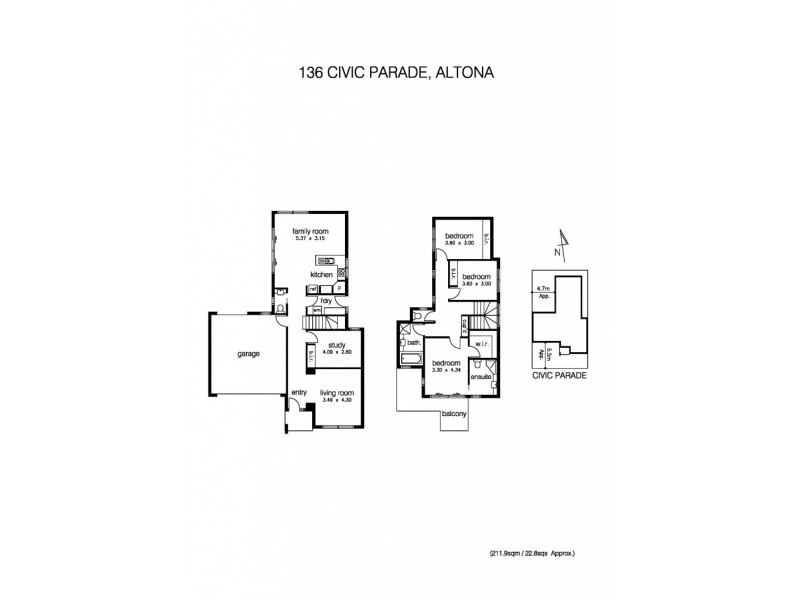 136 Civic Parade, Altona VIC 3018 Floorplan