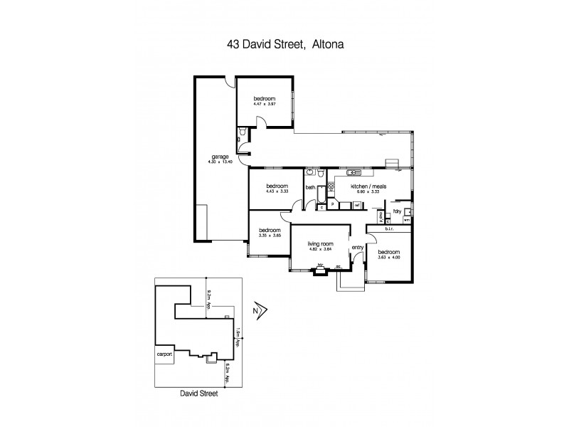 43 David Street, Altona VIC 3018 Floorplan