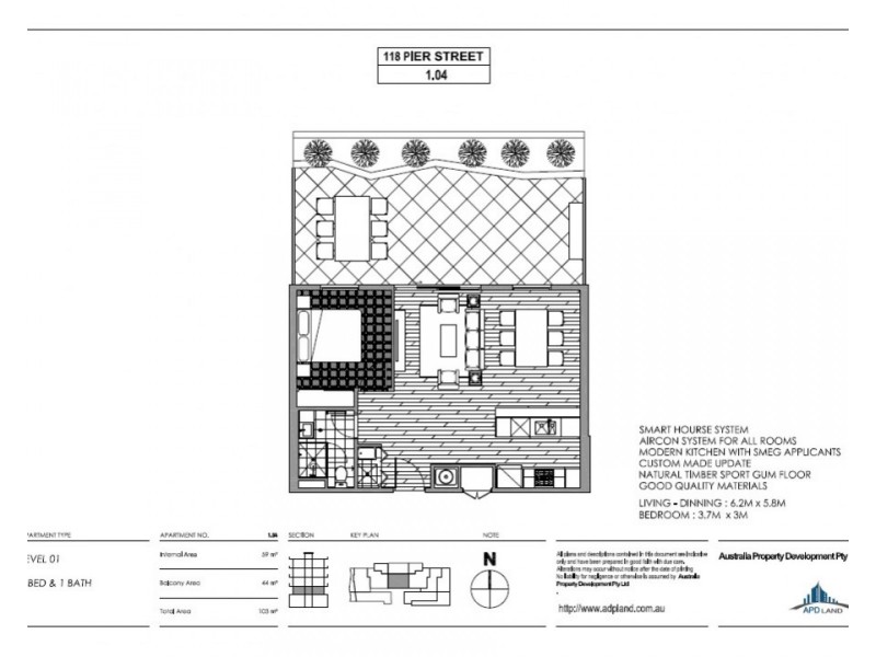 104/118 Pier Street, Altona VIC 3018 Floorplan