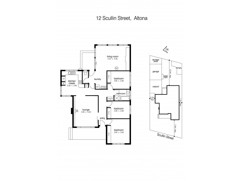 12 Scullin Street, Altona VIC 3018 Floorplan